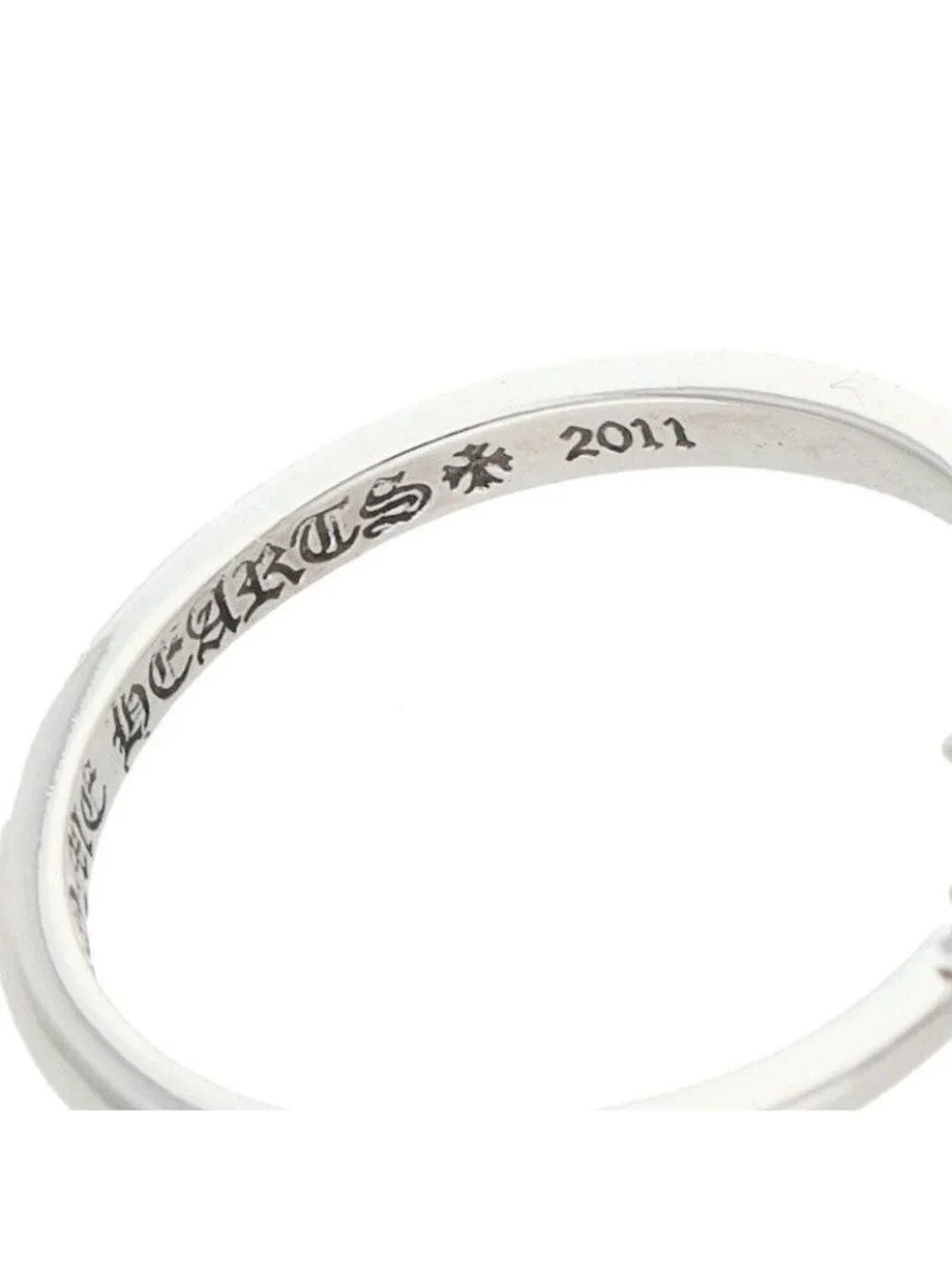 Chrome Hearts Bubblgm CH Crs Dia Bubblegum CH Cross Silver Ring